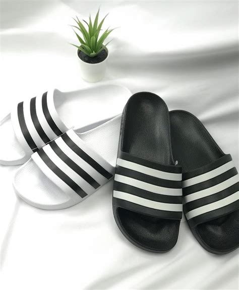 adidas stripes schuhe|Adidas striped sandals.